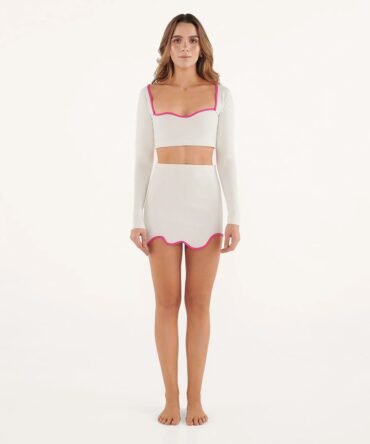 'WAVES' TOP AND SKIRT